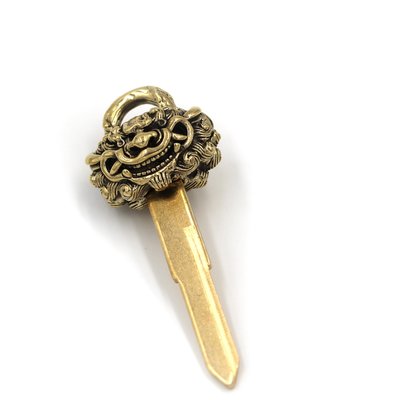 Cover Taiwan 官方直營 唐獅 麒麟 獅子 造型鑰匙 黃銅 改造鑰匙 鑰匙圈 復古 美式 哈雷 重機 BWS