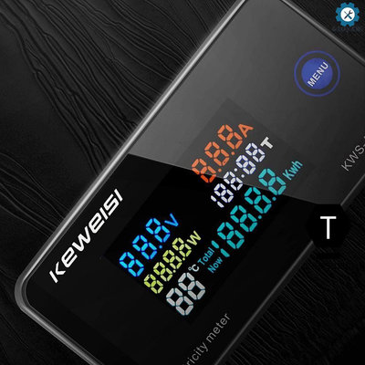 數字式智能電錶50-300V電流電壓表KWS-AC300-100A 閉合互感器【T】