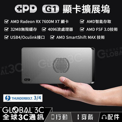 GPD G1 迷你顯卡擴展塢 AMD RX7600M XT顯卡 GPD WIN MAX2