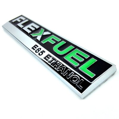 汽車FLEX FUEL清潔能源車貼 E85 ETHANOL個性金屬改裝車標（規格不同價格也不同