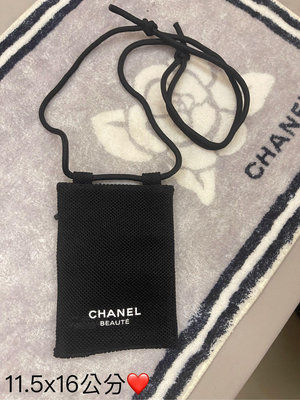 CHANEL 香奈兒滿額禮 網狀 斜背包 護照包