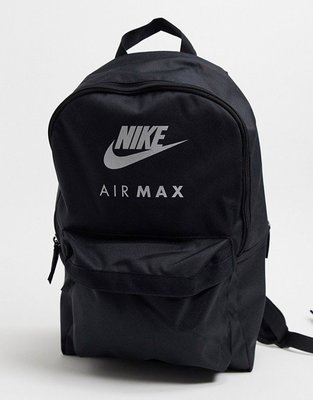Nike 耐吉HERITAGE AIR MAX背包，黑色+銀色LOGO 全新現貨