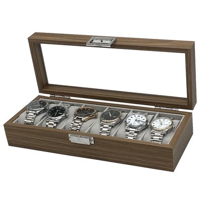 6格手錶盒 木質防水收納盒 手錶盒 手錶收納盒 飾品盒