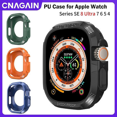 Cnagain Apple Watch Ultra 49 毫米軟 TPU 透明屏幕保護膜保護套智能手錶系列 8 7 6