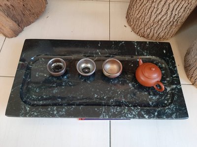 「杜哥藝品坊」 日式精品茶盤系列  花蓮國寶帶磁性墨玉  手工茶盤 網孔出水  免運費