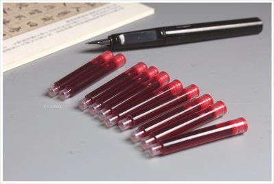 【禾洛書屋】鋼筆卡式墨水管10入〈紅色〉(德國LAMY/英雄359適用)墨囊/鋼筆筆芯/鋼筆墨水