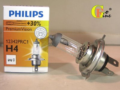 菲利浦東杰公司貨Philips Premium H4增亮30%12V60/55W 機車大燈頭燈機車燈泡GO-FINE