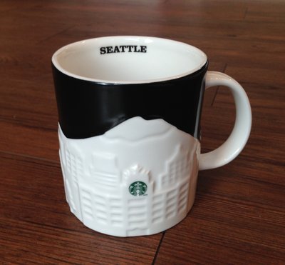 [starbucks 星巴克] 西雅圖Seattle 黑白浮雕馬克杯/城市杯/不鏽鋼杯/隨行杯/派克市場城市杯