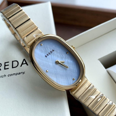 【現貨精選】100％原廠 BREDA手表女款橢圓表盤鏡面 小眾輕奢簡約巧精致復古皮帶石英腕表