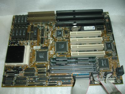 486 AT 3個ISA 4個 PCI工業主機板 + Intel 80486 486DX-33CPU+8MB記憶體整套