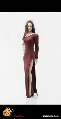 BOxx潮玩~POPTOYS 1/6 F13 高級定製版女式側開叉性感連衣裙晚禮服套裝