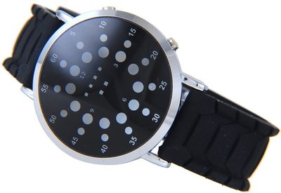 @(六四三精品)@BETHOVEN(真品)圓型LED燈型精準手錶.矽膠錶帶!