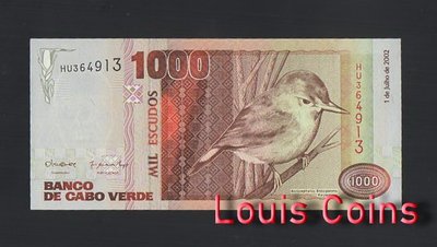 【Louis Coins】B522-CAPE VERDE-2002維德角(彿德角)紙幣1.000 Escudos
