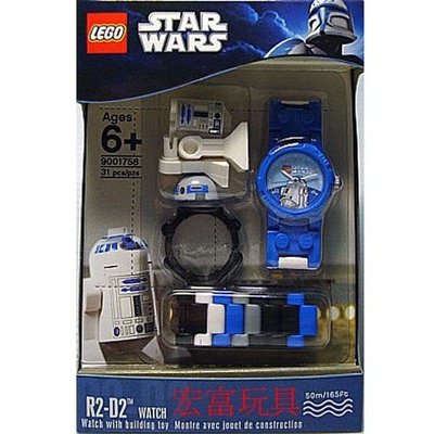 台中＊＊宏富玩具＊Lego Watches R2D2 Star Wars R2D2 Kids Lego Watc