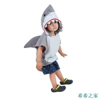 【熱賣精選】時尚兒童連身褲角色扮演服裝鯊魚舞臺服裝化裝萬聖節聖誕節道具