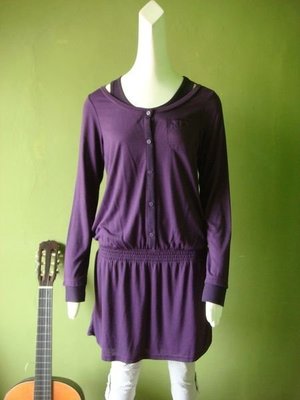9【BearTwo】紫色假兩件式長袖洋裝~38