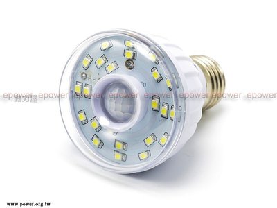《動力屋》明沛 E27螺旋型 23顆 LED感應燈 MP4312-1 白光 感應式LED燈泡