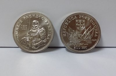 【幣】葡萄牙1996年發行 航海家D.P.Pereira紀念幣 200 Escudos