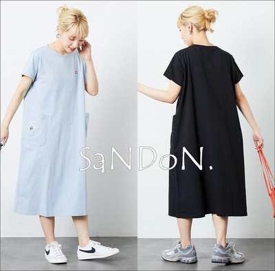 SaNDoN x『 CHUMS』可愛大口袋設計經典紅腳鰹鳥洋裝 240429