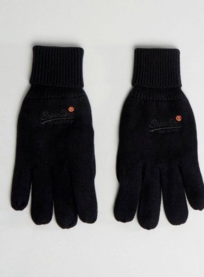 全新 superdry gloves 極度乾燥 保暖手套 厚實 彈性 黑 現貨