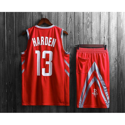Houston Rockets Jersey 休斯頓火箭13號 James Harden 籃球服套裝 男夏季籃球球衣