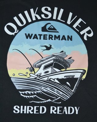 QUIKSILVER【M】寬鬆版 短袖T恤 Waterman Shred Ready AQMZT03578