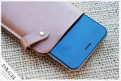 07057 TAKASHI 皮件訂製 Apple iPhone 8/7 Plus 歐洲進口羔牛皮純手工縫製手機皮套