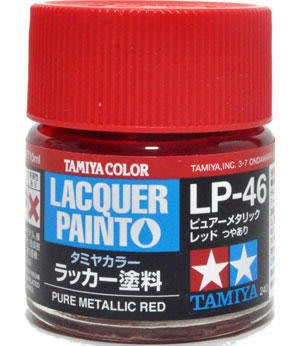 【TAMIYA LP-46】油性 亮光 硝基 模型漆 手工藝 純金屬紅色 10ml 82146