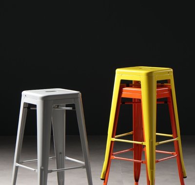 鐵藝星巴克桌椅吧檯椅前台高腳椅咖啡廳酒吧凳(5色可選)