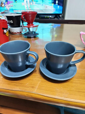 【銓芳家具】IKEA 咖啡杯盤組 土耳其深藍 13900 馬克杯 茶杯 對杯 咖啡杯 咖啡盤 陶瓷咖啡杯組 馬克杯組 1130415
