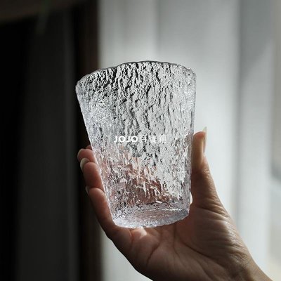 【熱賣精選】日式錘紋玻璃杯ins風家用水杯簡約清新森系單層加厚創意喝水杯子