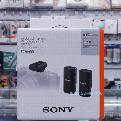 [ 平廣 現貨送袋 SONY ECM-W3 麥克風 ( 2個無線+ 接收器) 公司貨保1年 另售USB 錄音器 ZOOM