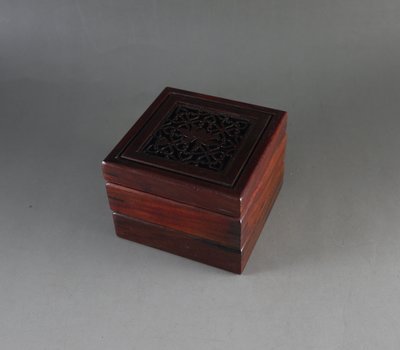 盤香盒 -   雙層  大紅酸枝實木精製 ..盤香盒 環香盒 置香盒.... M79