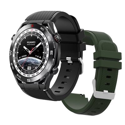 華為手錶帶 華為手錶帶  適用於華為 watch Ultimate 智能手錶手鍊釋放帶的矽膠錶帶