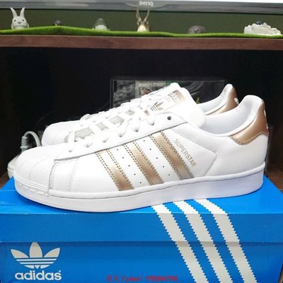 【老夫子】Adidas Superstar W White Cyber Metallic 白 玫瑰金 CG5463鞋