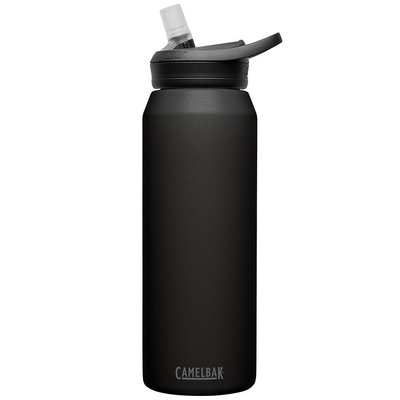 【Camelbak】《送咬嘴蓋》1000ml 黑 eddy+ 不鏽鋼保冰保溫水瓶多水吸管水瓶 登山水壺吸管水壺