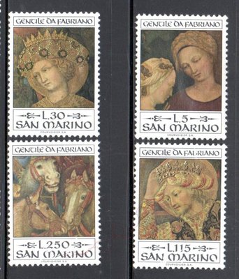 【流動郵幣世界】聖馬利諾1973年外邦人達法布里亞諾誕辰600週年郵票