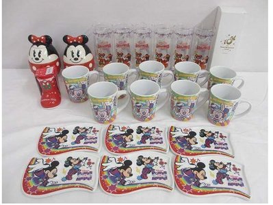 日本東京迪士尼disney限定米奇米妮咖啡杯茶杯馬克杯點心盤蛋糕盤組