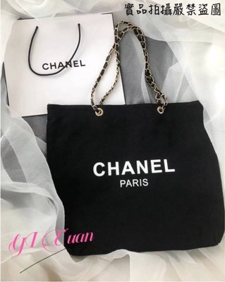 🈶貨‼️歐洲專櫃正  Chanel(附紙袋）區域限定會員滿額禮 帆布托特包