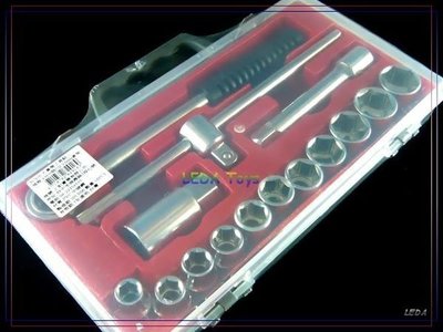 【樂達玩具】台灣製 SC-916 套筒工具組 (4分H柄 10~23mm 六角套筒) 棘輪板手 五金百貨 #SC916
