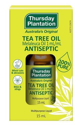 【澳洲Thursday Plantation】星期四農莊100%純茶樹精油Tea Tree 15ml超新鮮現貨不用等