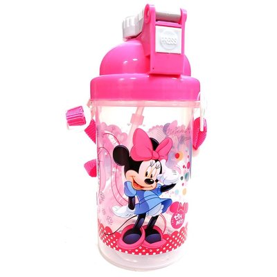 【爆米花】BabyPark迪士尼吸管式透明冷水壺300ml-愛心米妮