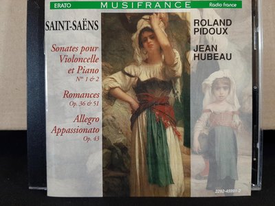 Roland Pidoux,Hubeau,Saint-Saens-Cello.s,Romances etc羅蘭·皮杜克斯大提琴，演繹聖桑-大提琴奏鳴曲，浪漫曲等