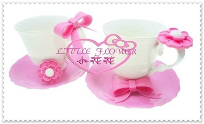 小花花日本精品♥ Hello Kitty  對杯 咖啡杯 茶杯 陶瓷杯盤組 粉蝴蝶結 花朵任意搭配 11270508