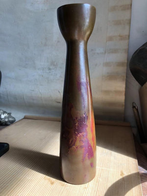日本晴云造斑紫銅禪意花瓶
