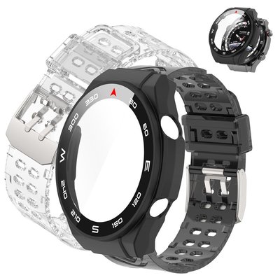 華為 Watch Ultimate 智能手錶殼錶帶鋼化玻璃屏幕保護膜 PC 保護套配件全新智能錶帶透明手鍊