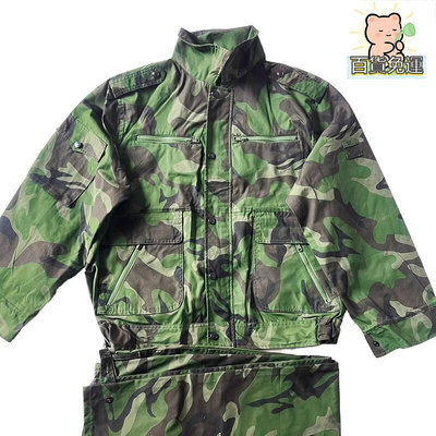 廠家出貨庫存老貨87式夏季迷彩服老式迷彩服套裝多口袋帶屁兜耐磨耐髒工服