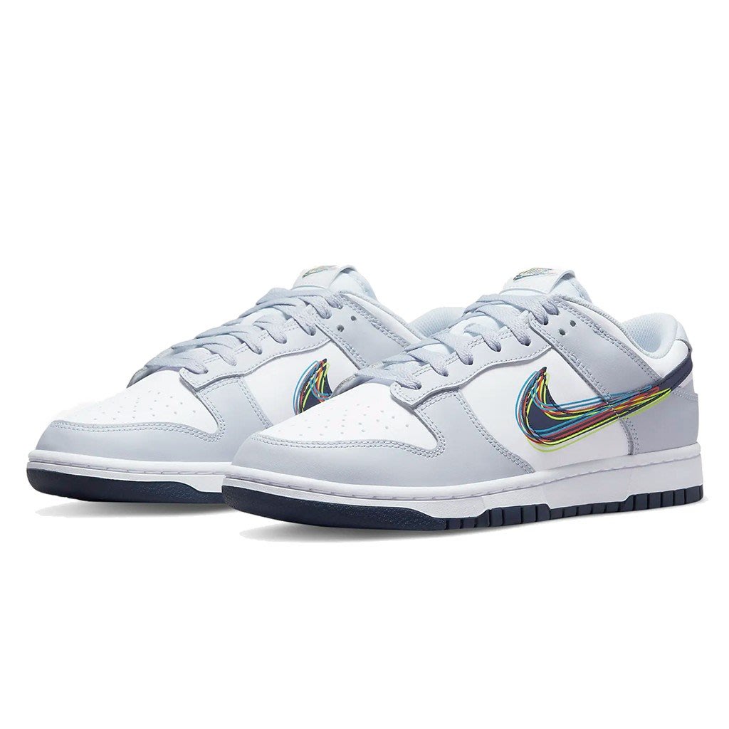 A-KAY0】NIKE DUNK LOW 3D SWOOSH WHITE GREY 灰白【DV6482-100