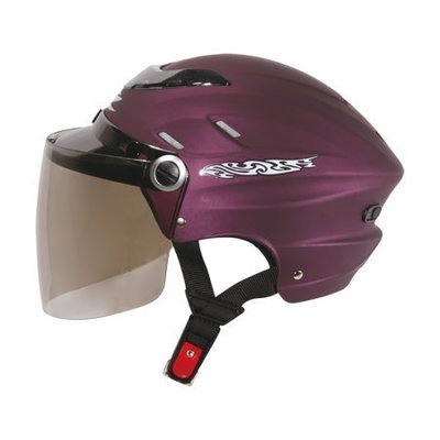 [小齊安全帽] ZEUS ZS125A 消光閃銀暗紫 輕量 通風 內襯可拆洗 半罩式安全帽 雪帽