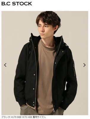 全新 日本 B.C STOCK INHERIT TR メルトン 內裡類Fleece N2B 黑色M號 軍裝保暖外套